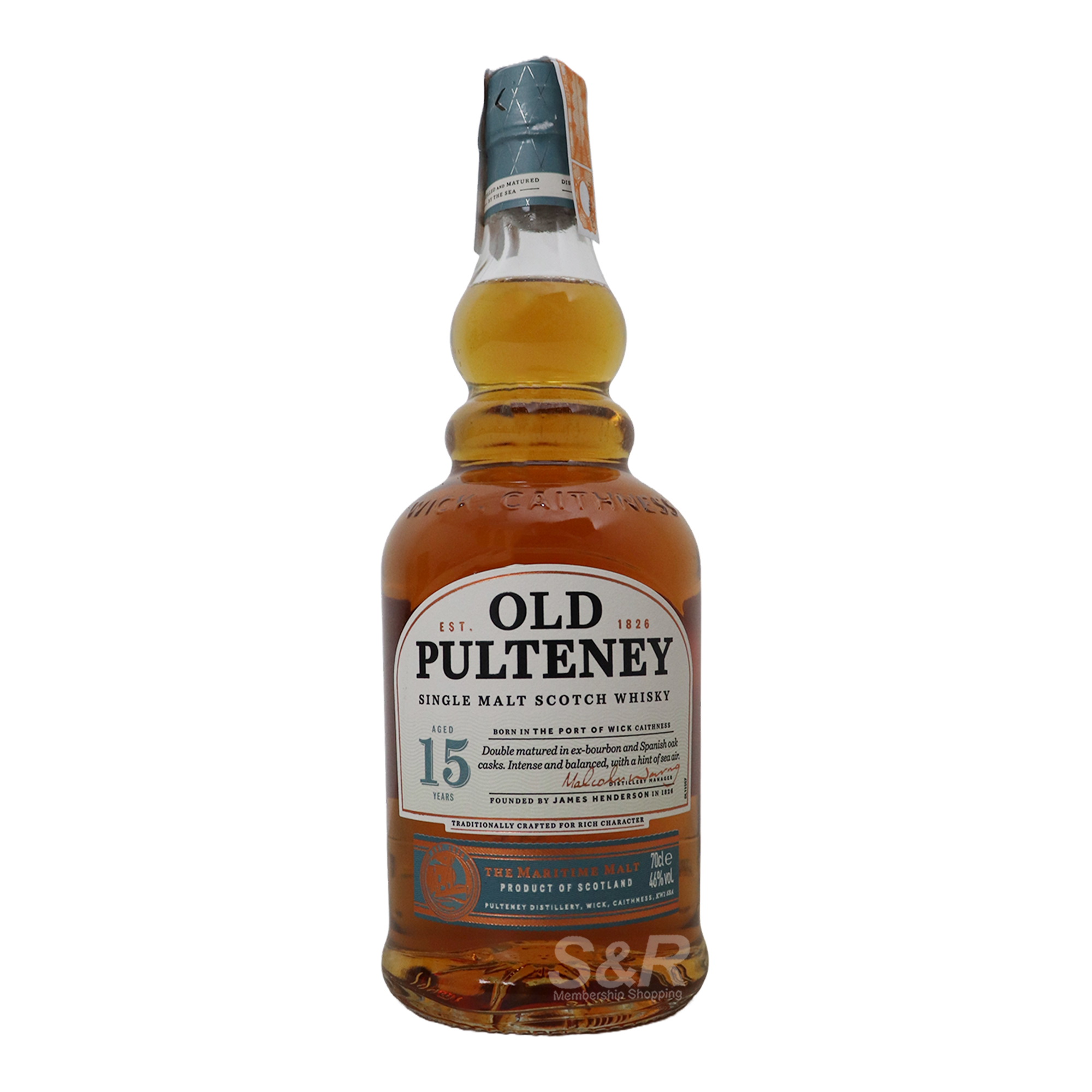 Old Pulteney Aged 15 Scotch Whisky 700mL